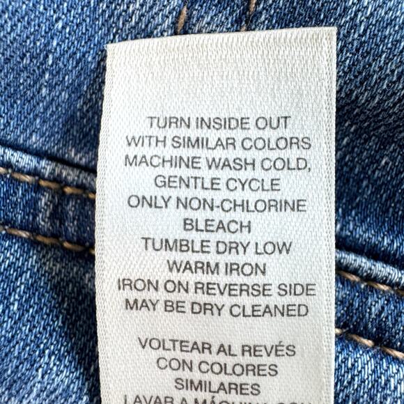 Chico's Womens Pull On Ankle Jeans Size L Demin Stretch Comfy Blue - Picture 5 of 6